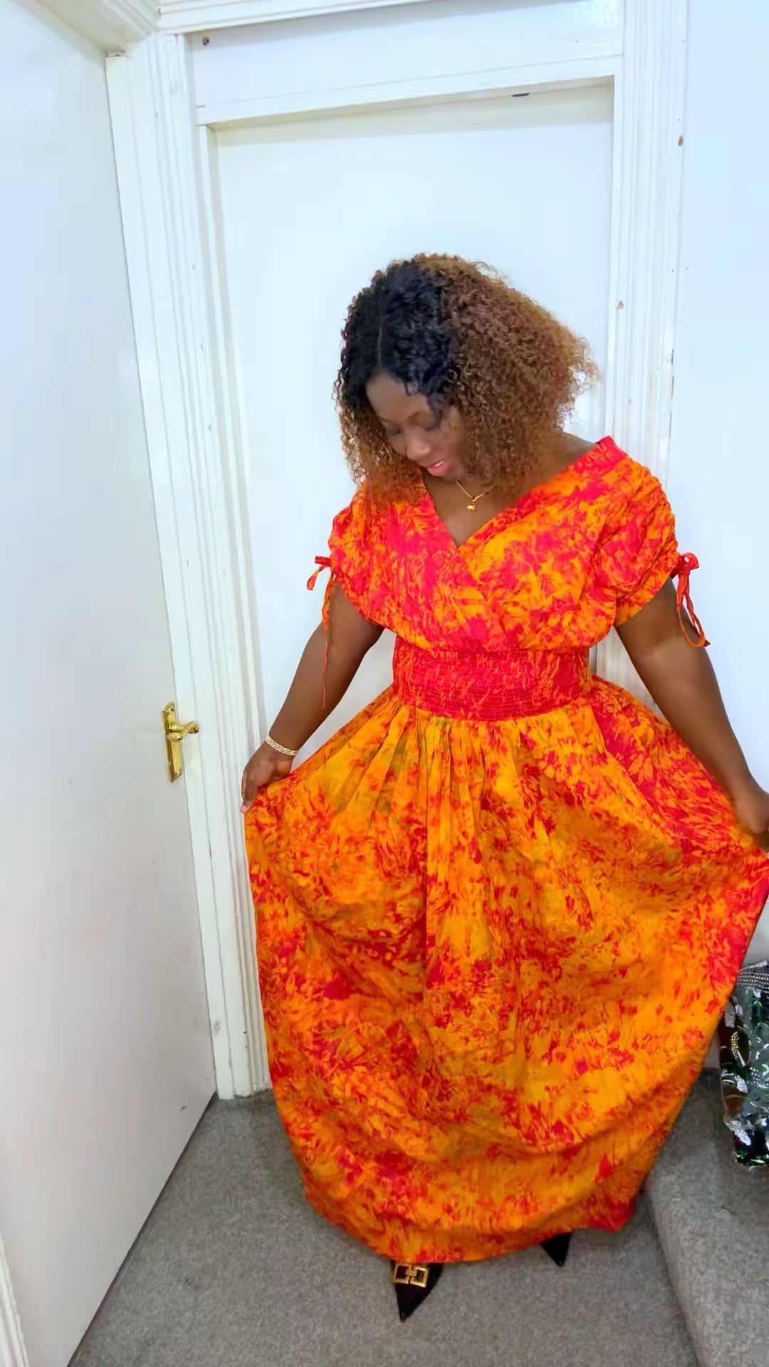 Smokey pleated free gown